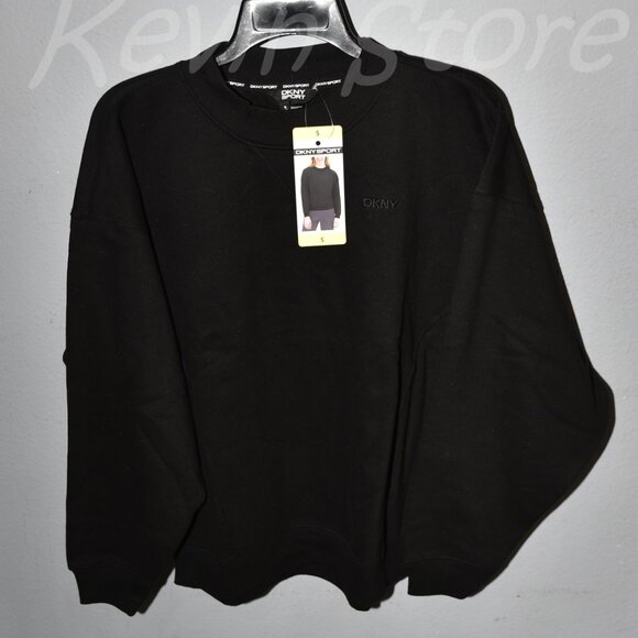 DKNY Women's Logo Fleece Crewneck - Picture 1 of 7